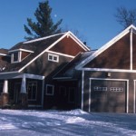 A house with snow outside